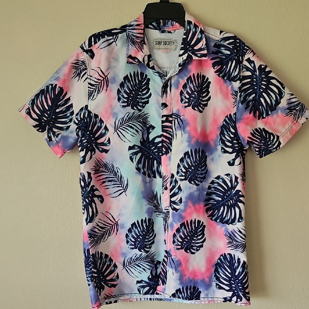 XL Surf Society Button Down‎ Shirt